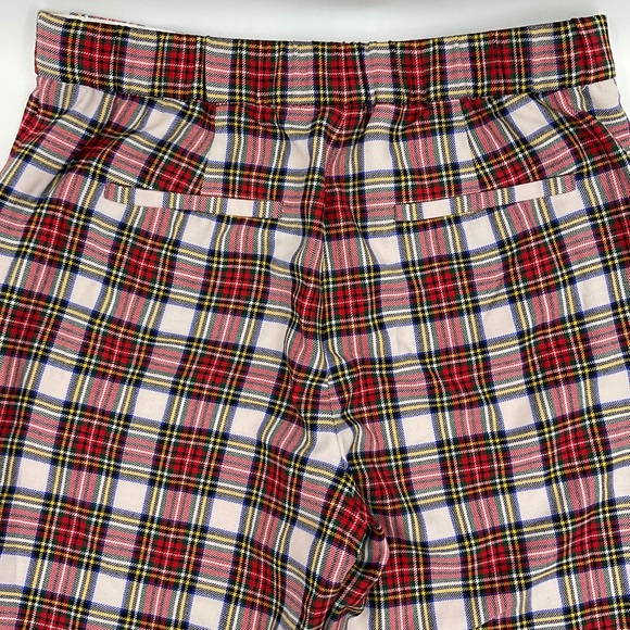 J. Crew RARE Tartan Plaid Straight Leg Stretch Flat Front High Waist Wool Pants - Picture 10 of 16